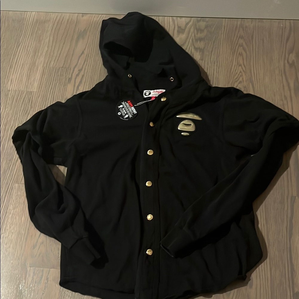 Bathing Ape hoodie with golden buttons